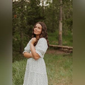 Ivy City Co Madeline Dress in Blue